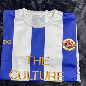 Blue and White “The Culture” Soccer Jersey